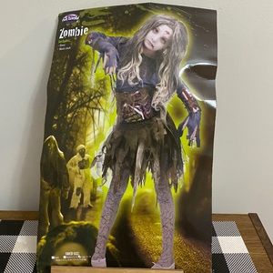 Zombie Girl 2 pieces Halloween Costume size L 12/14